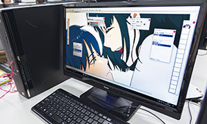 業界でも採用されているPC・デジタル作画環境を完備